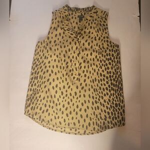 J. Crew cheetah print flow top sleeveless Size 2